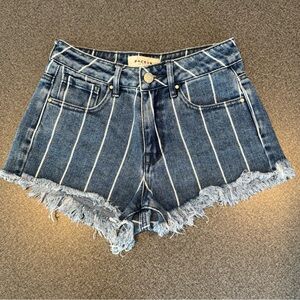 PacSun Denim Striped Jean Shorts